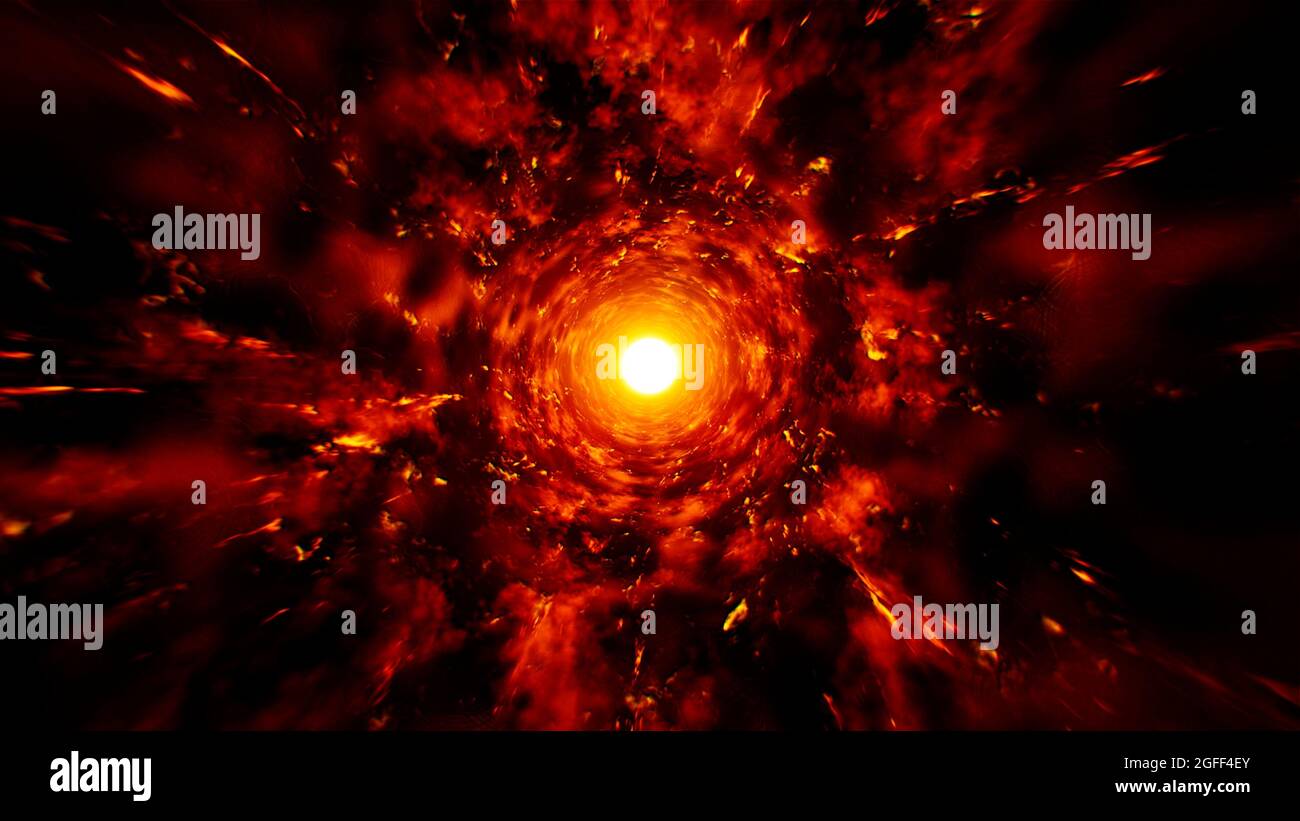 Burning Fire energia Bursting sfondo Foto Stock