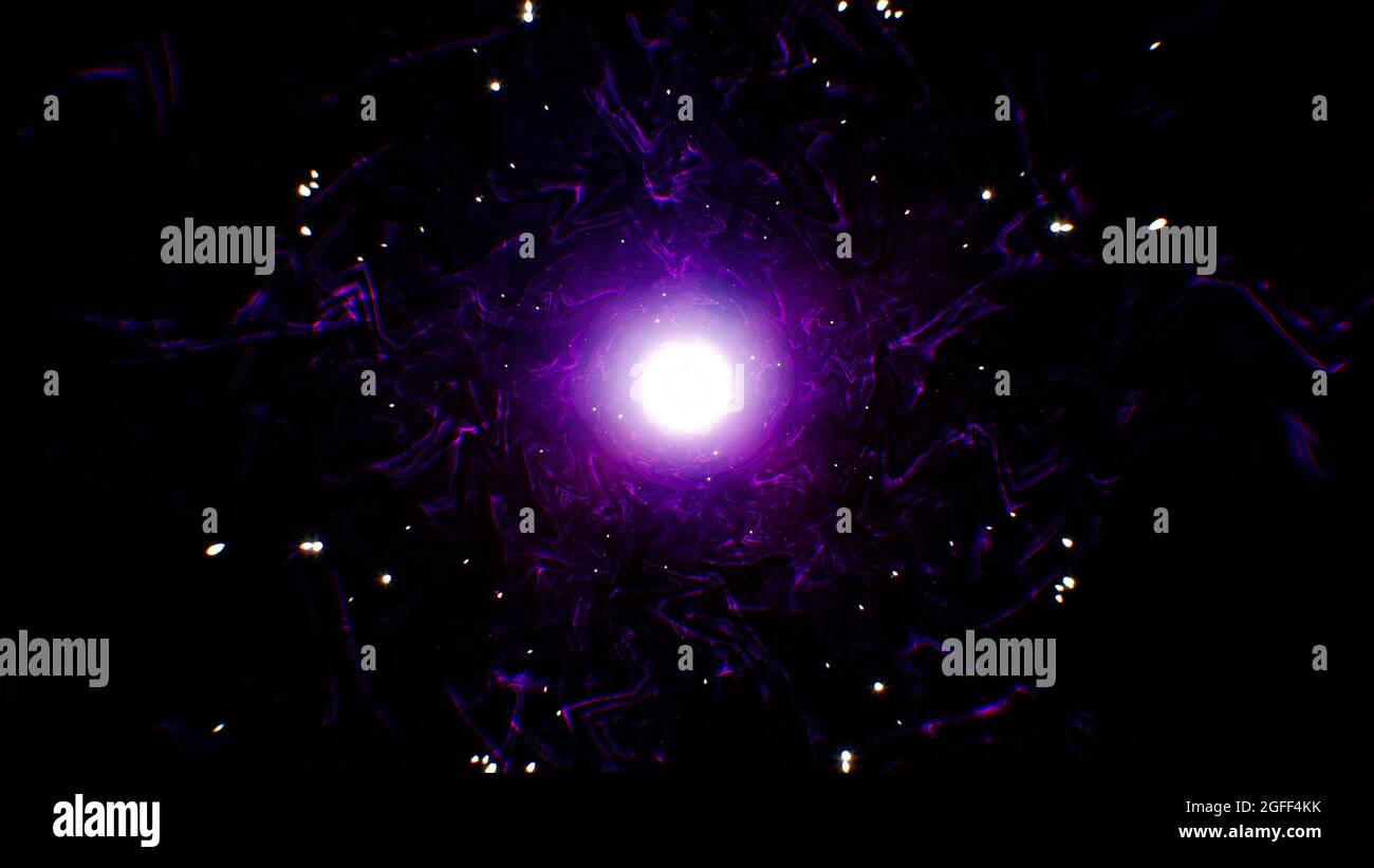 Scintillante sfondo energia Viola Foto Stock