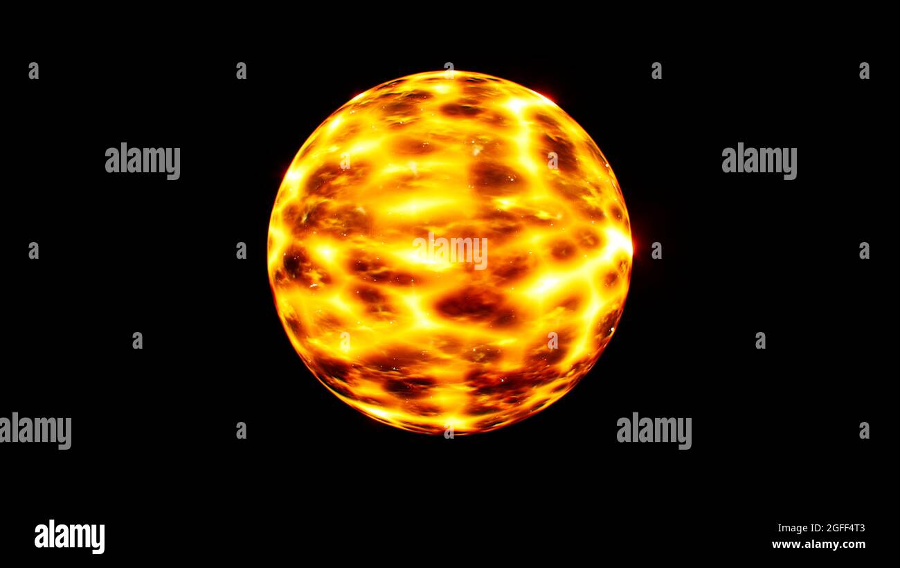 Sfondo di sovrapposizione sfera fiamma incandescente Foto Stock