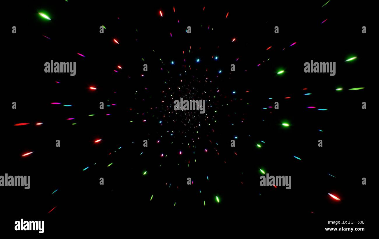 Neon particelle scintillanti colorate sfondo Foto Stock