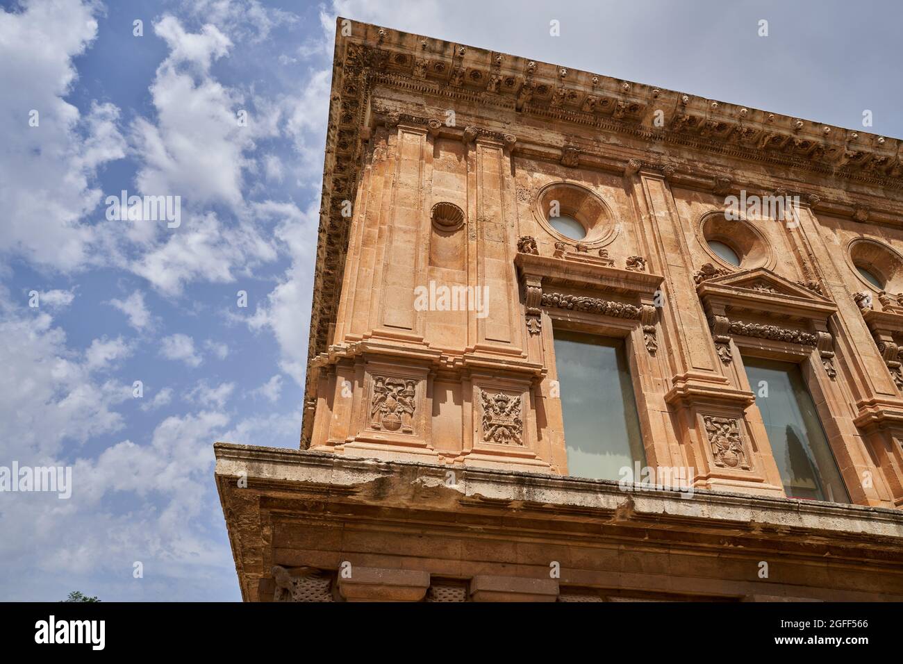 Palazzo di Carlos V nell'Alhambra a Granada in Spagna Foto Stock