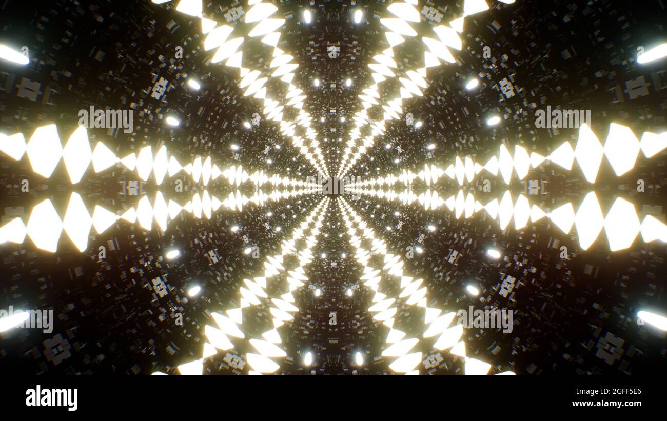 Sfondo luminoso giallo chiaro Sci fi Pattern Foto Stock