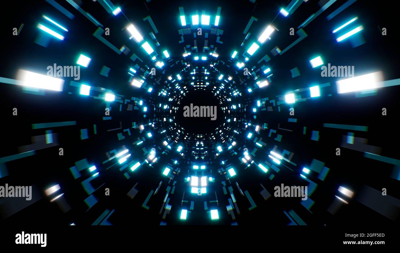 Semplice geometrico Sci fi Pattern Tunnel background Foto Stock
