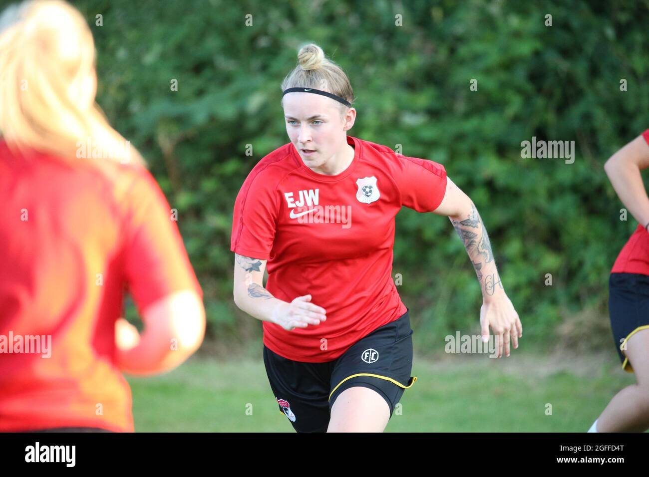 Verwood, Regno Unito. 25 agosto 2021. Durante la partita della Womens National League tra AFC Bournemouth e Southampton Women FC al Potterne Park di Verwood, Inghilterra Credit: SPP Sport Press Photo. /Alamy Live News Foto Stock