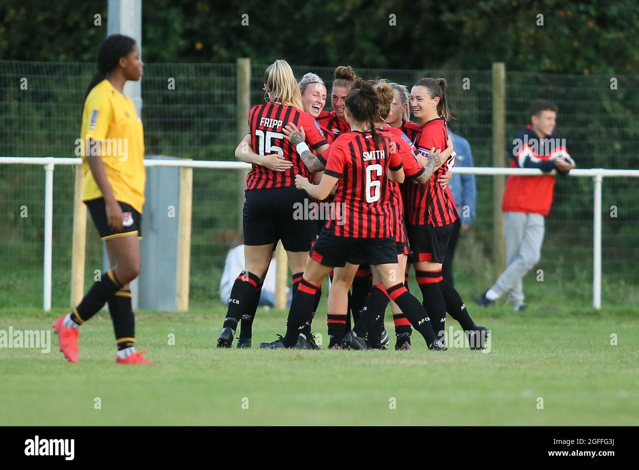 Verwood, Regno Unito. 25 agosto 2021. Durante la partita della Womens National League tra AFC Bournemouth e Southampton Women FC al Potterne Park di Verwood, Inghilterra Credit: SPP Sport Press Photo. /Alamy Live News Foto Stock