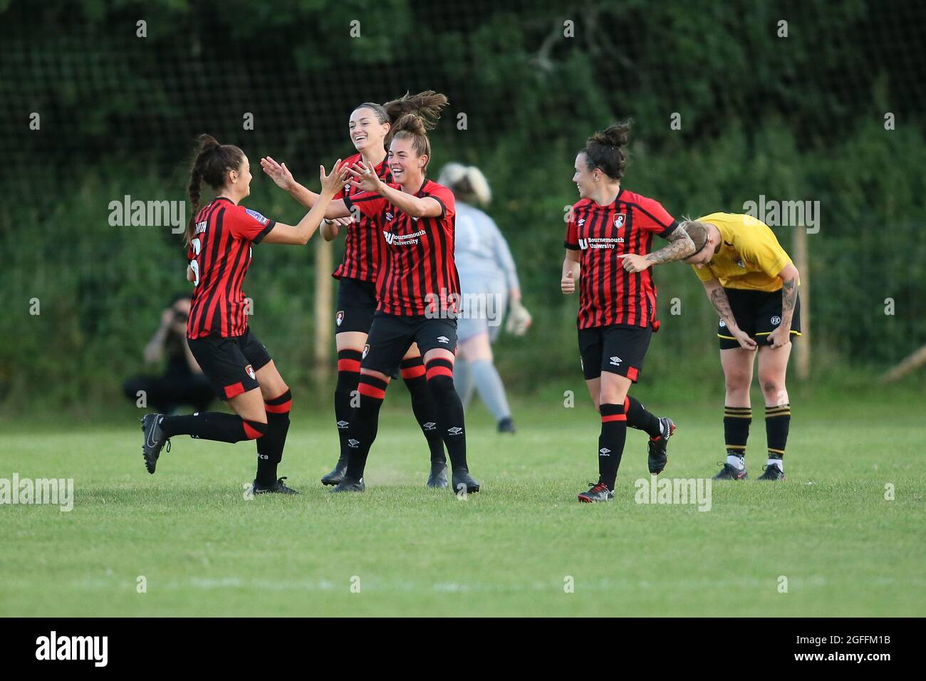 Verwood, Regno Unito. 25 agosto 2021. Durante la partita della Womens National League tra AFC Bournemouth e Southampton Women FC al Potterne Park di Verwood, Inghilterra Credit: SPP Sport Press Photo. /Alamy Live News Foto Stock