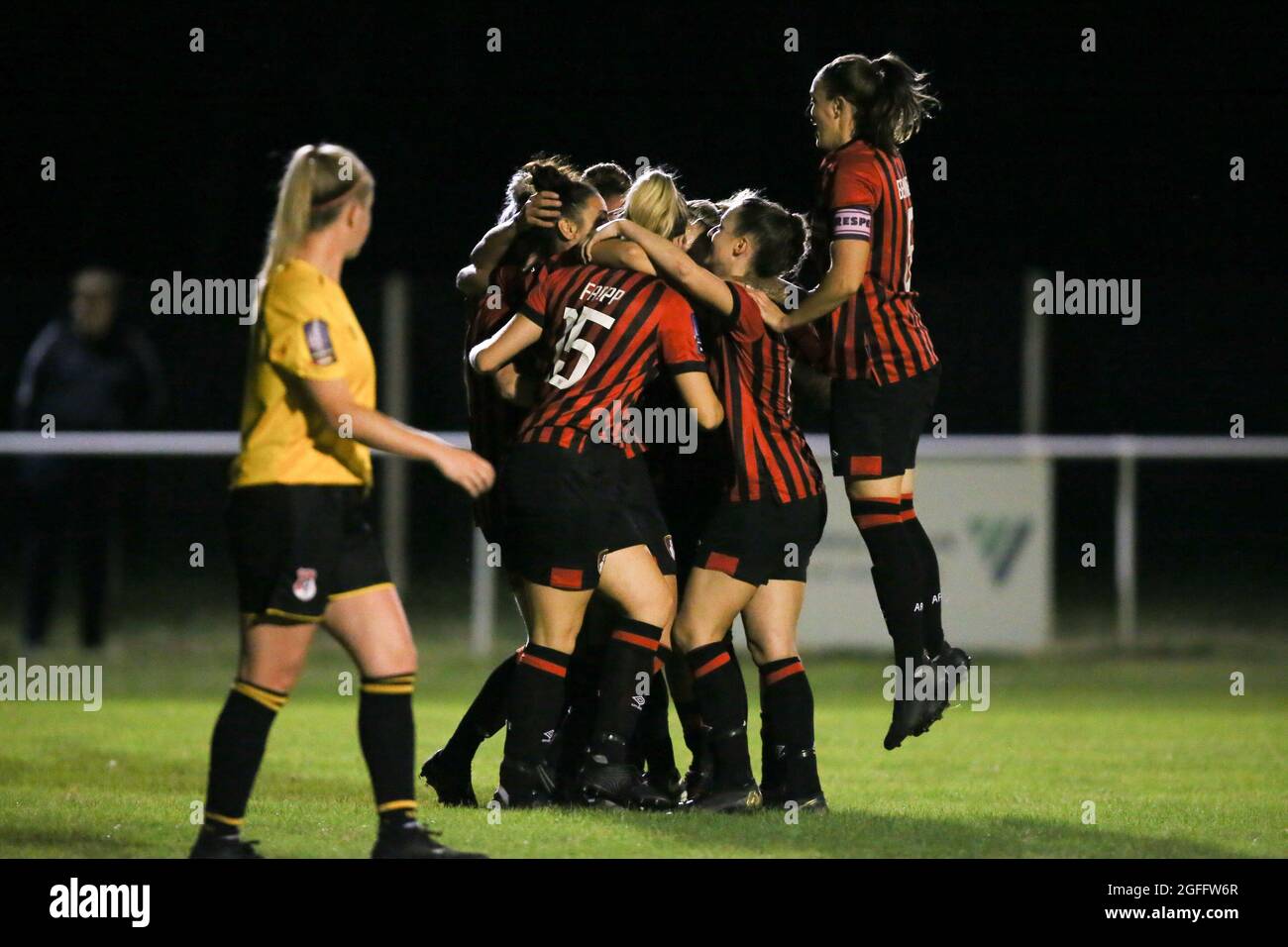 Verwood, Regno Unito. 25 agosto 2021. Durante la partita della Womens National League tra AFC Bournemouth e Southampton Women FC al Potterne Park di Verwood, Inghilterra Credit: SPP Sport Press Photo. /Alamy Live News Foto Stock