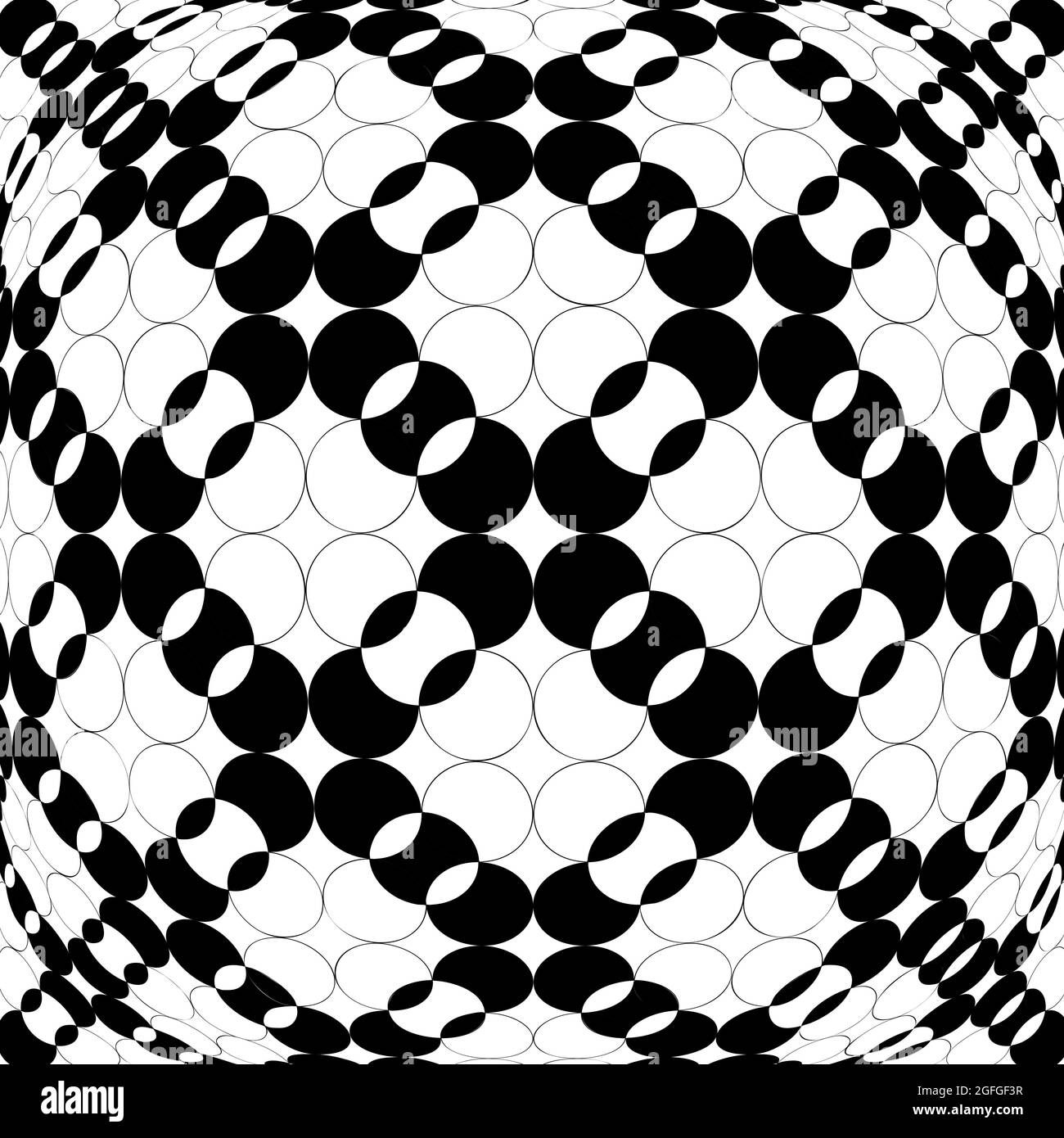 Motivo astratto distorto in bianco e nero. Sfondo monocromatico. Forma moderna. Elemento di progettazione per stampe, pagine Web, murale, template Illustrazione Vettoriale