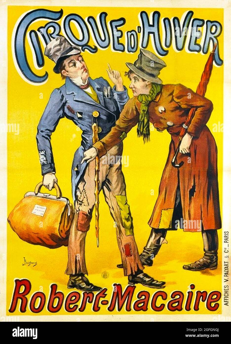 Fare clic sul poster del circo francese d'epoca - Cirque d'Hiver, 1910 Foto Stock