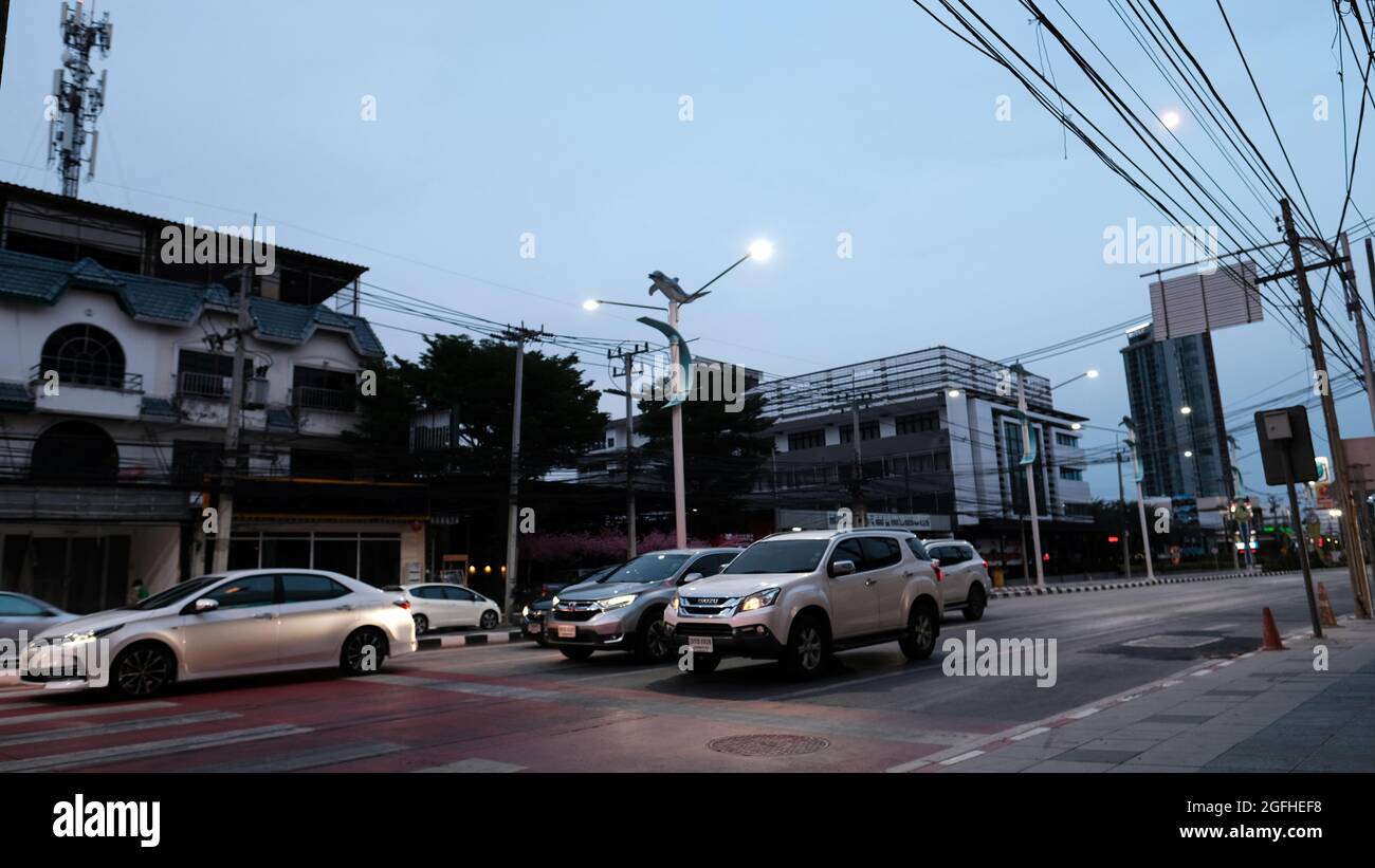 Unseen Back Roads Rurale Nord Centrale Pattaya Thailandia Foto Stock