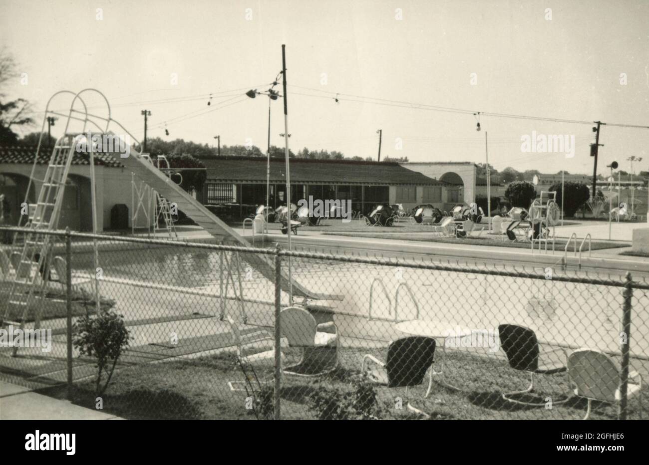 Piscina al Fort Benning US Army, GA USA 1950 Foto Stock