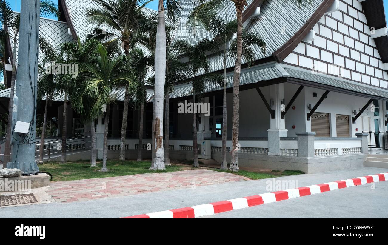 Bali Hai Pier viaggio Ferry Boat House Ticket Window Pattaya a Koh Larn Naban o Tawaen Beach South Pattaya Thailandia Foto Stock