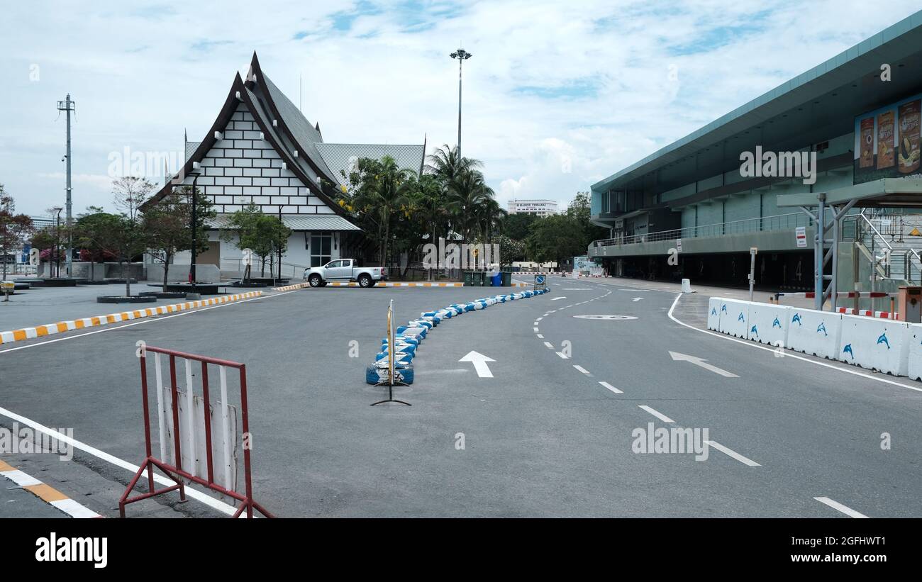Bali Hai Pier viaggio Ferry Boat House Ticket Window Pattaya a Koh Larn Naban o Tawaen Beach South Pattaya Thailandia Foto Stock