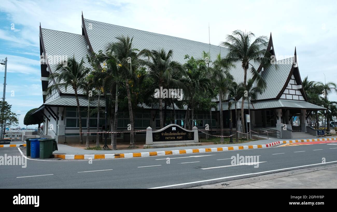 Bali Hai Pier Racconti Ferry Boat House Ticket Window da Pattaya a Koh Larn Naban o Tawaen Beach South Pattaya Thailandia Foto Stock
