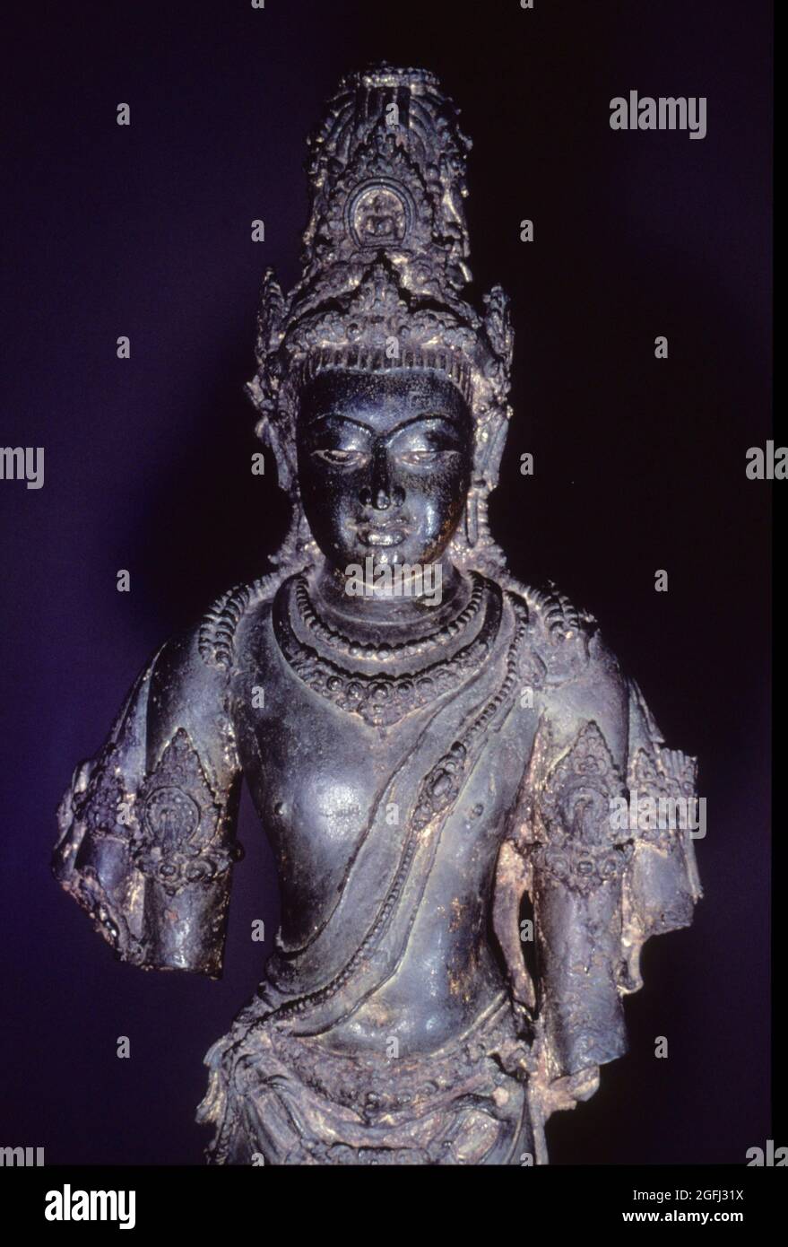 Thailandia: Khmer fine 10. Century Wat Khanun, A.Muang Songkhla Avalokiteshvara dettaglio. Foto Stock