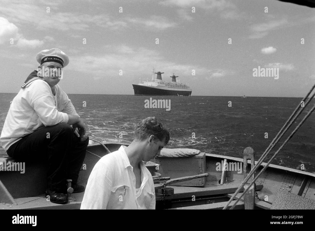 Deutscher Matrose der T.S. Brema, Haiti, 1967. Marinaio tedesco del T.S: Brema, Haiti, 1967. Foto Stock