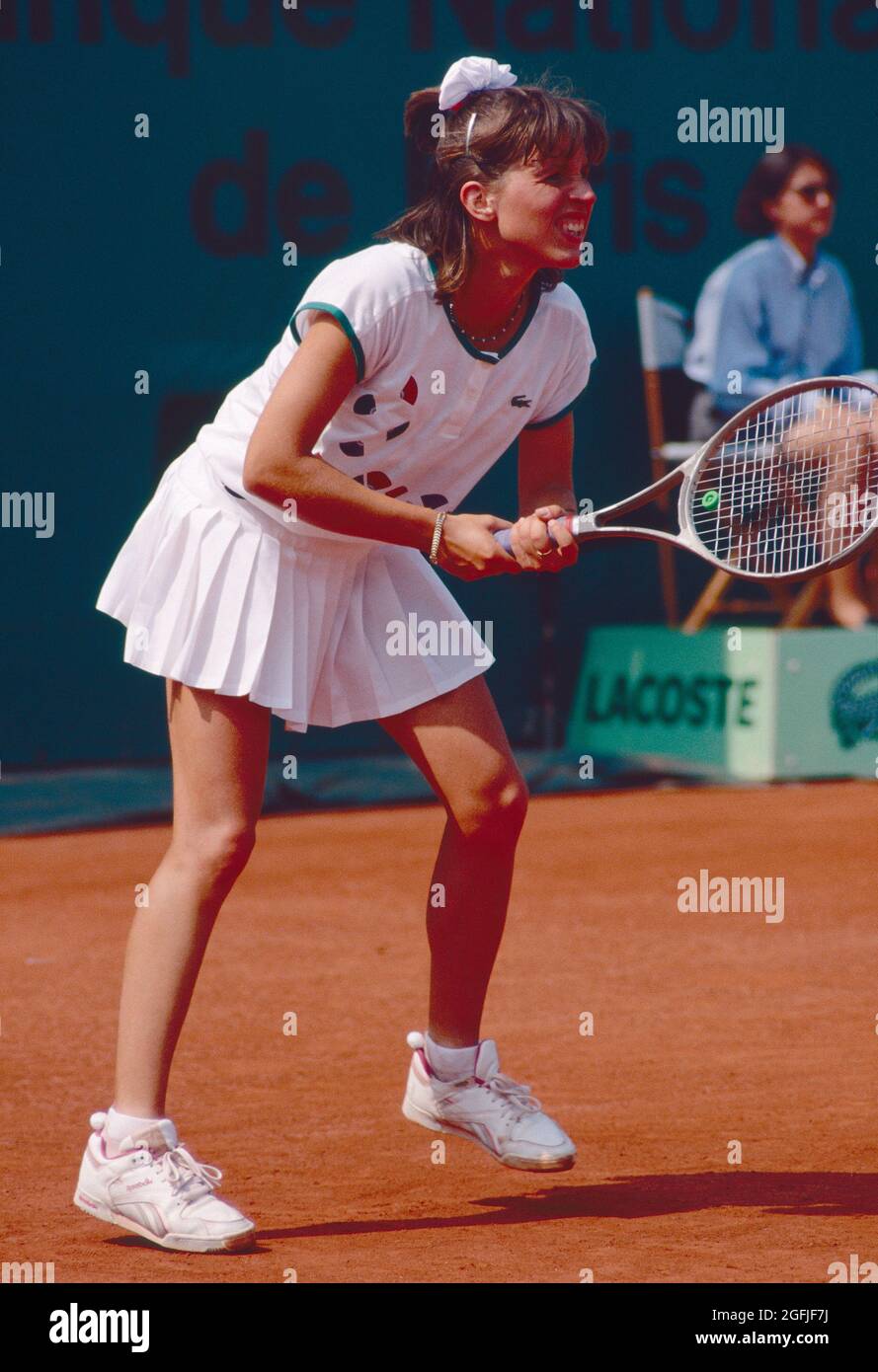 Tennista francese Catherine Mothes-Jobkel, Roland Garros, Francia 1992 Foto Stock