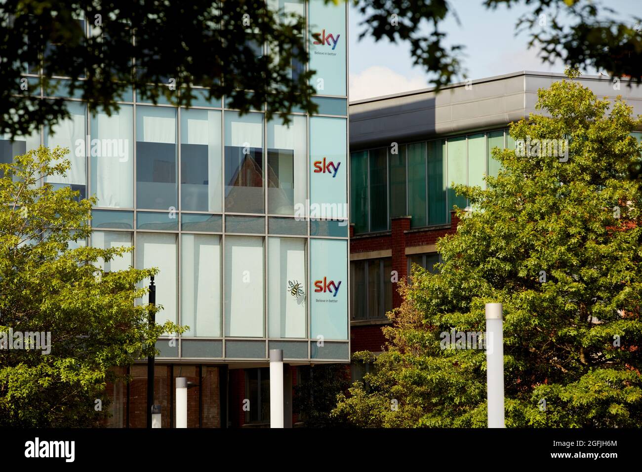 Stockport Peters Square Sky uffici del centro di contatto Foto Stock