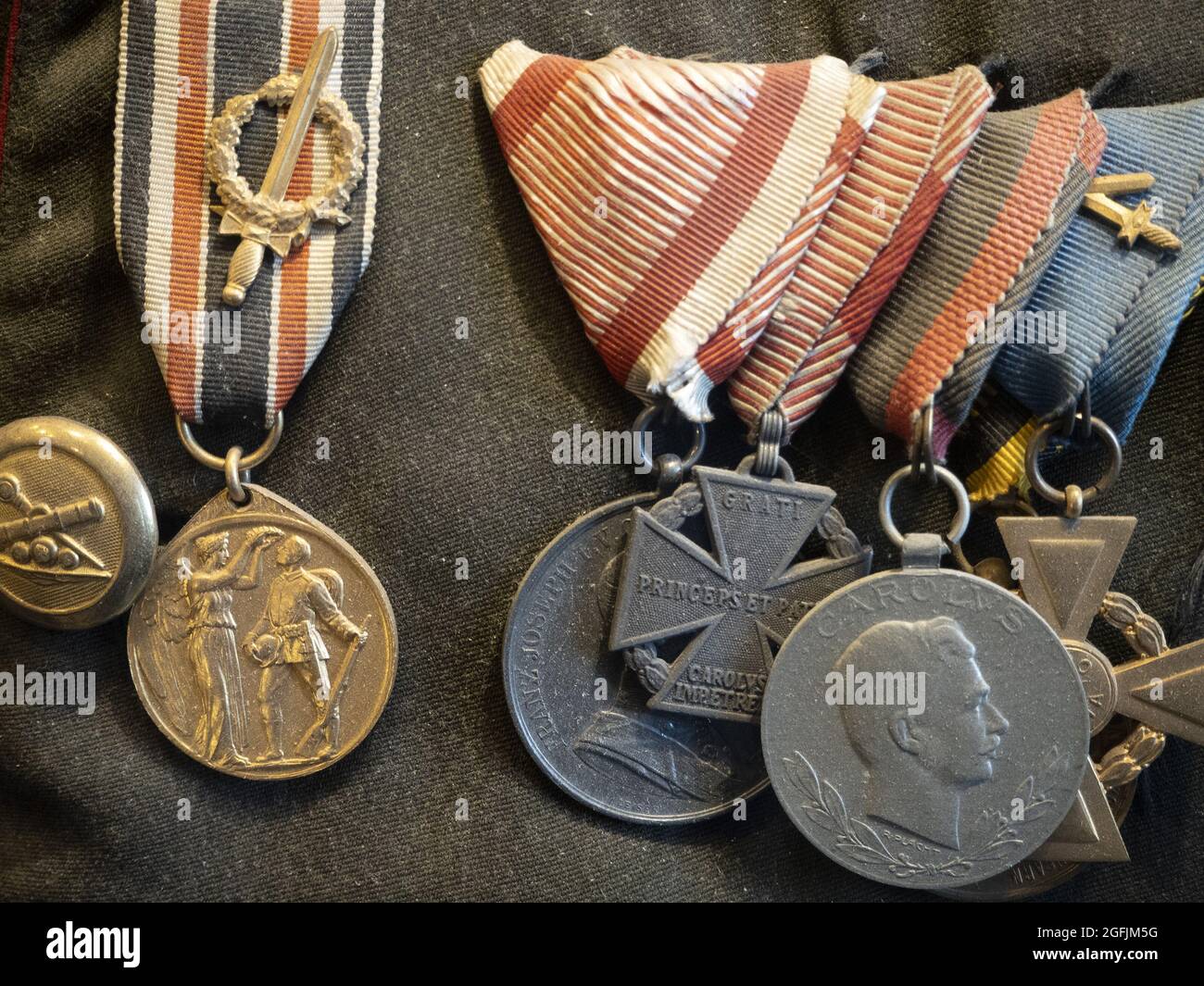 prima guerra mondiale wwi medaglie dettaglio Foto Stock