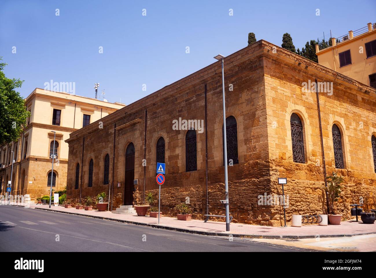 Veduta della Biblioteca Comunale Franco la Rocca, Agrigento Foto Stock