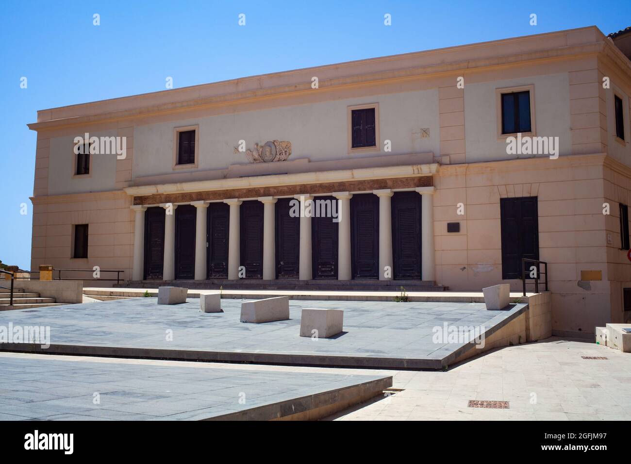 Vista sul palazzo degli uffici postali di Agrigento Foto Stock