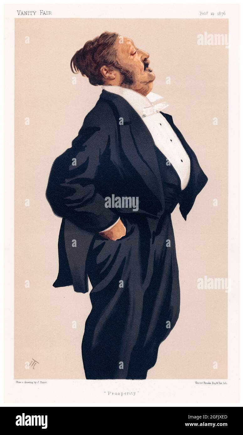 Jacques Joseph Tissot (James Tissot), prosperità, (Lionel Lawson), imprenditori e costruttori di Impero, caricatura, 1876 Foto Stock