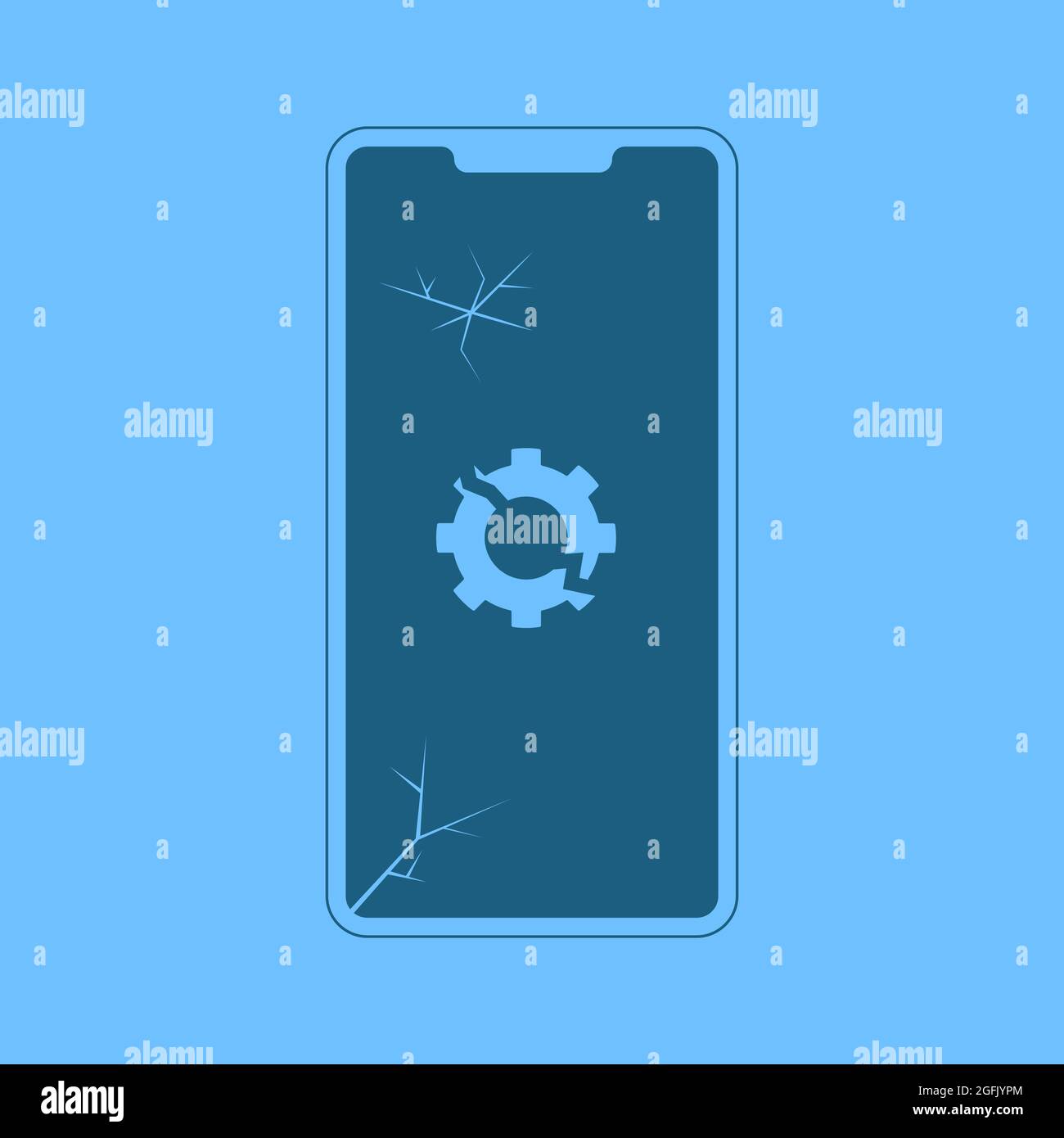 Errore 404 icona non trovata. Non cercato. Problema Illustrazione Vettoriale