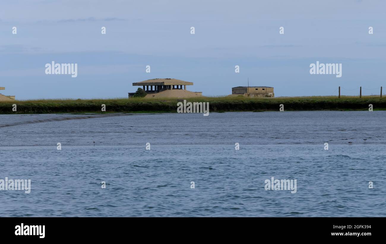 Orford Ness a Suffolk, ex Ministero della Difesa stabilimento di prova risalente agli anni '15, recentemente acquisita dal National Trust Foto Stock