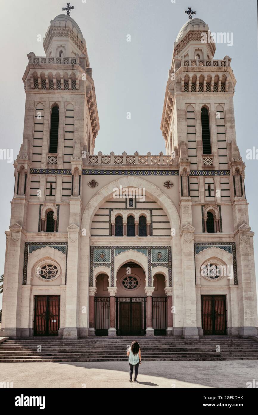 Basilica di Sant'Agostino situata ad Annaba, Algeria Foto Stock