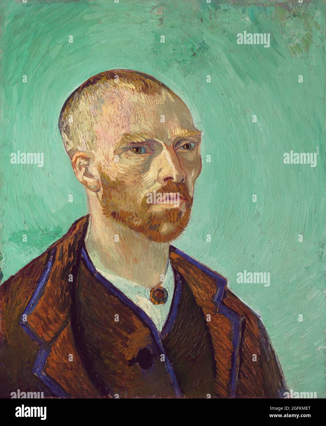 Vincent van Gogh – Autoritratto (dedicato a Paul Gauguin) (1888) pittura famosa. Foto Stock