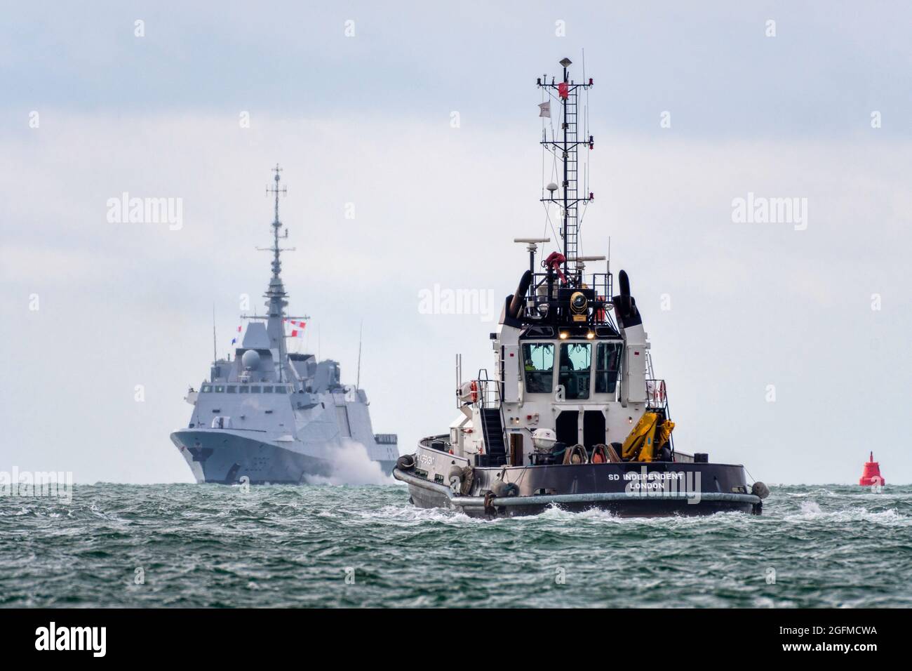 FS Bretagne è FREMM fregata polivalente gestita dalla Marina Francese. Foto Stock