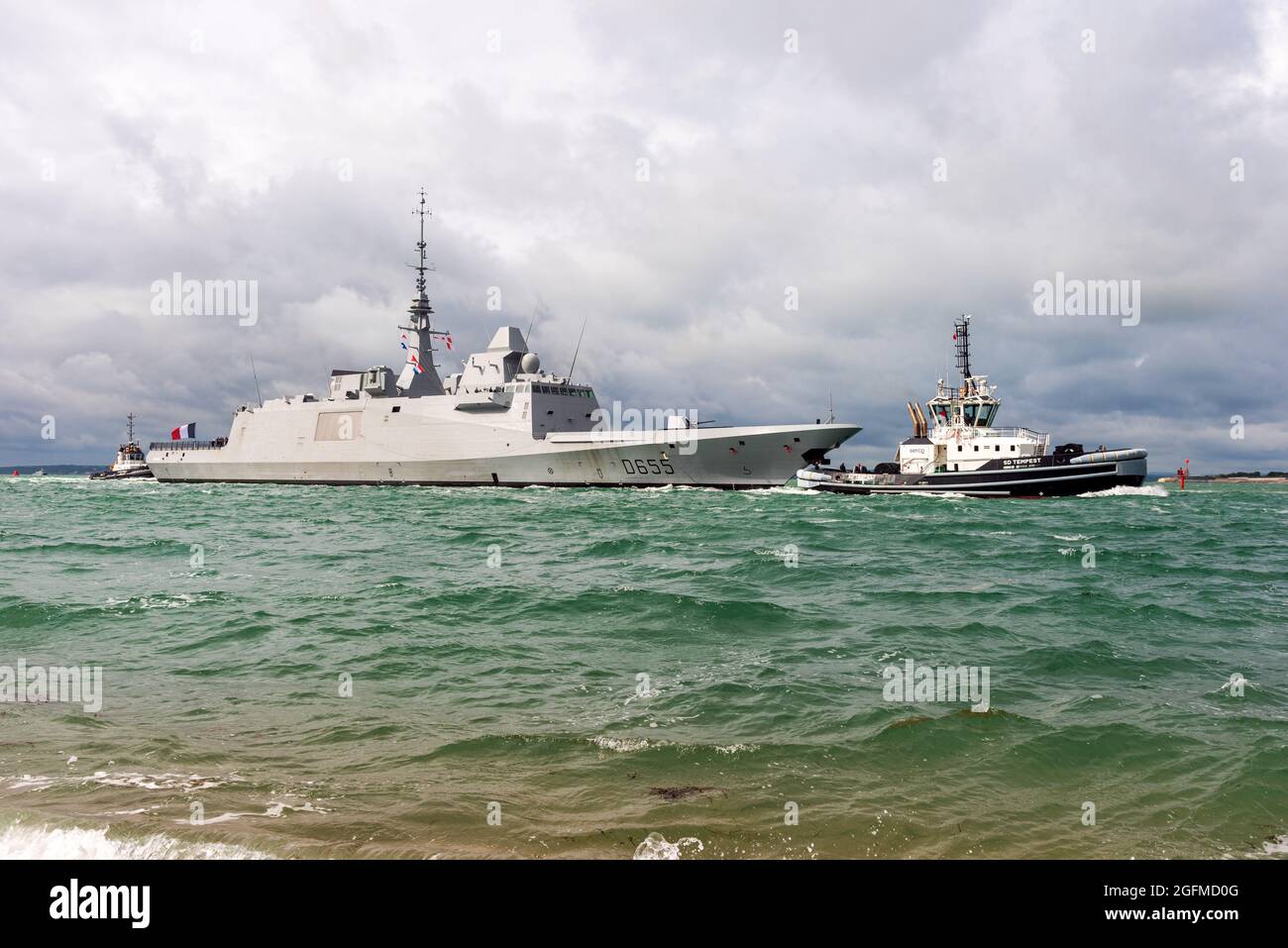FS Bretagne è FREMM fregata polivalente gestita dalla Marina Francese. Foto Stock