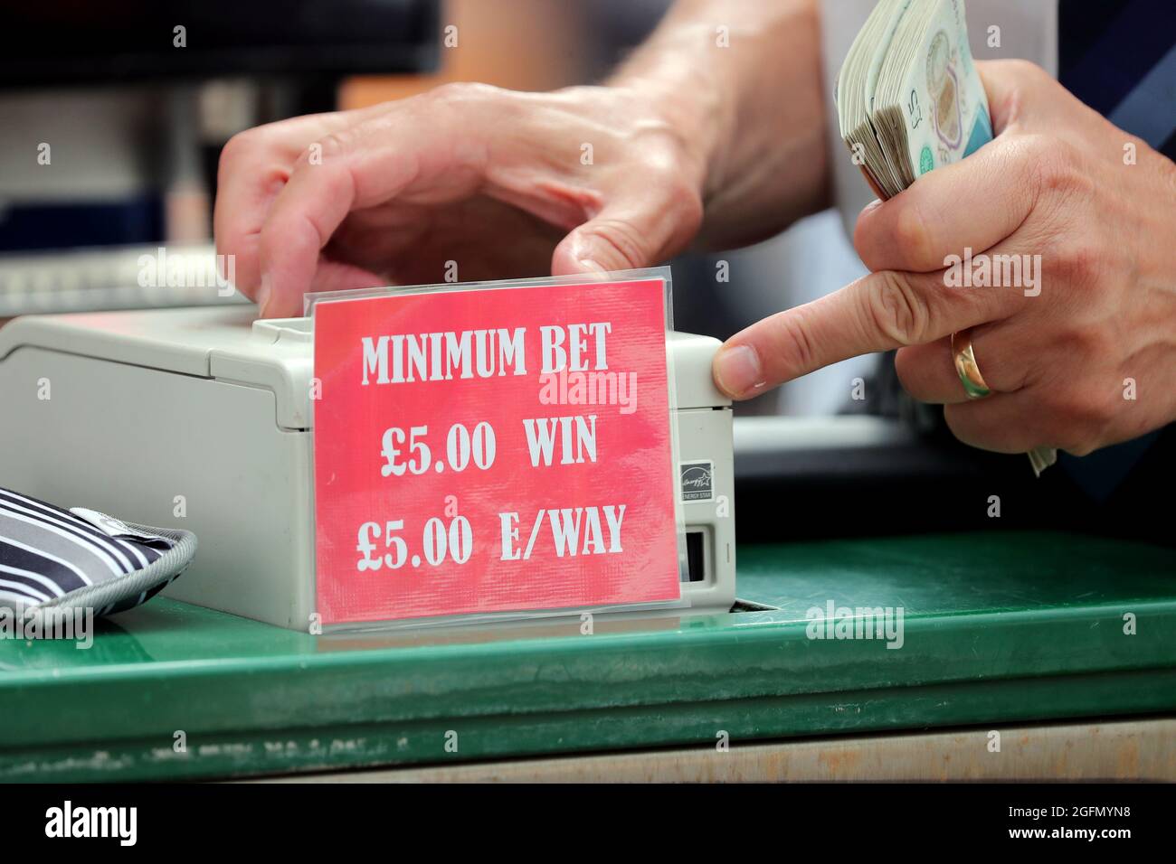 BOOKMAKERS, YORK RACECOURSE, 2021 Foto Stock