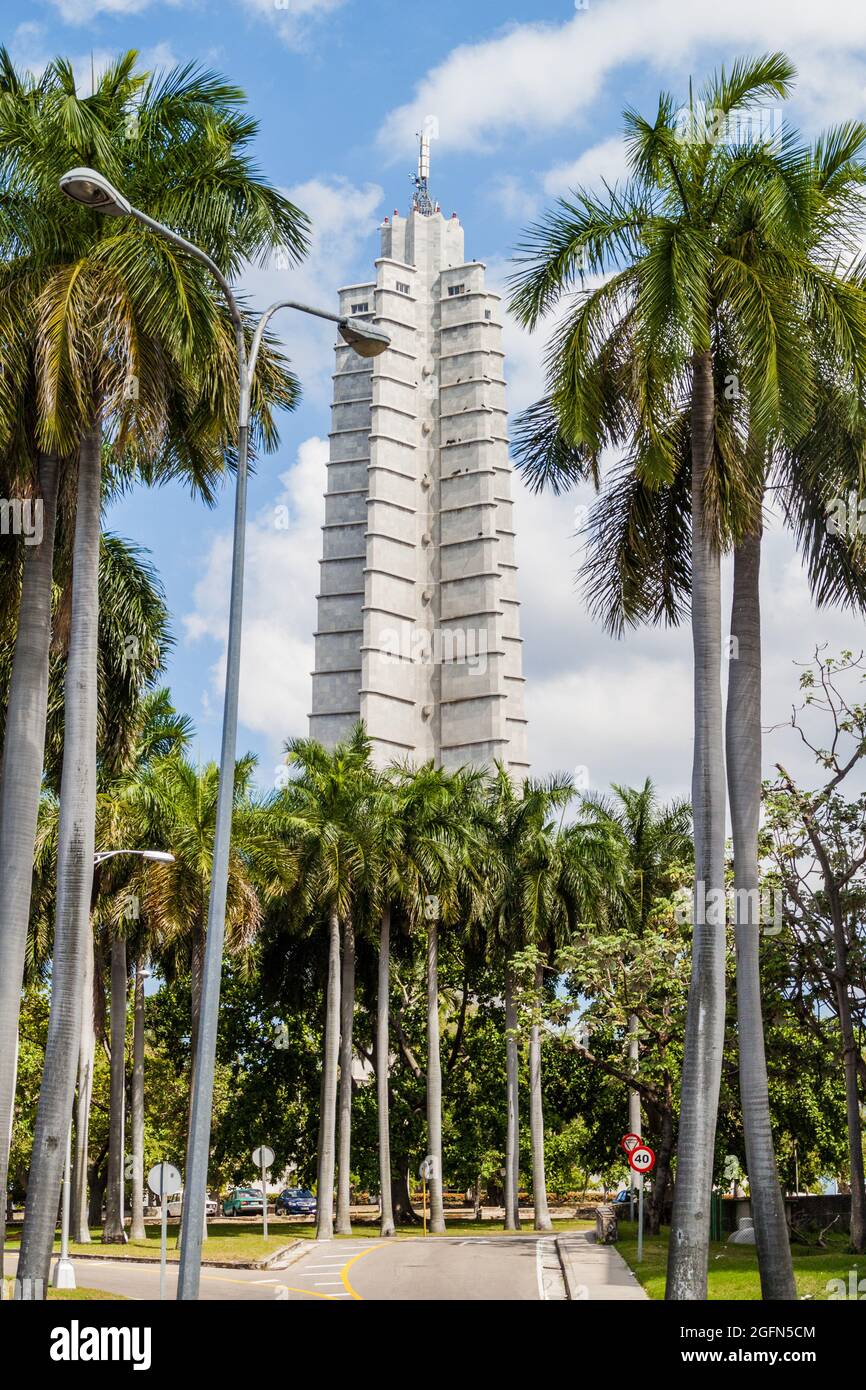 Monumento di Jose Marti a l'Avana, Cuba Foto Stock