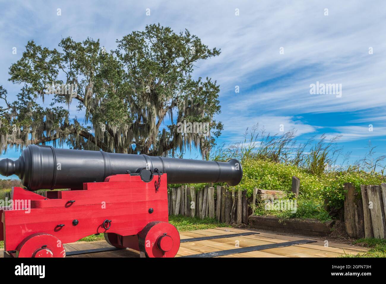 Campo di battaglia di Chalmette, luogo della battaglia di New Orleans 1814 durante la guerra del 1812. Foto Stock