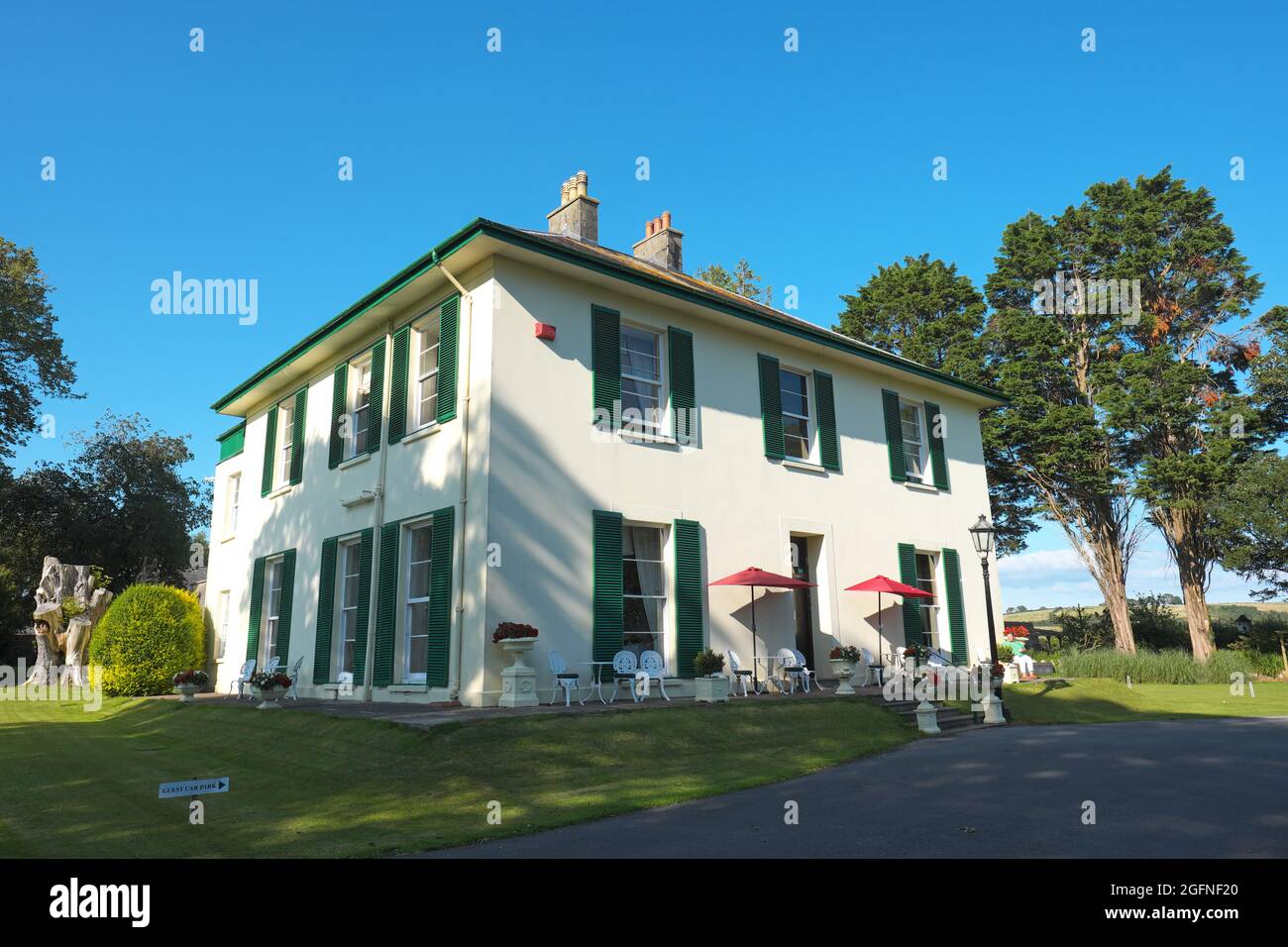 Elm Grove Country House un elegante hotel georgiano a St Florence, Pembrokeshire, Galles Foto Stock