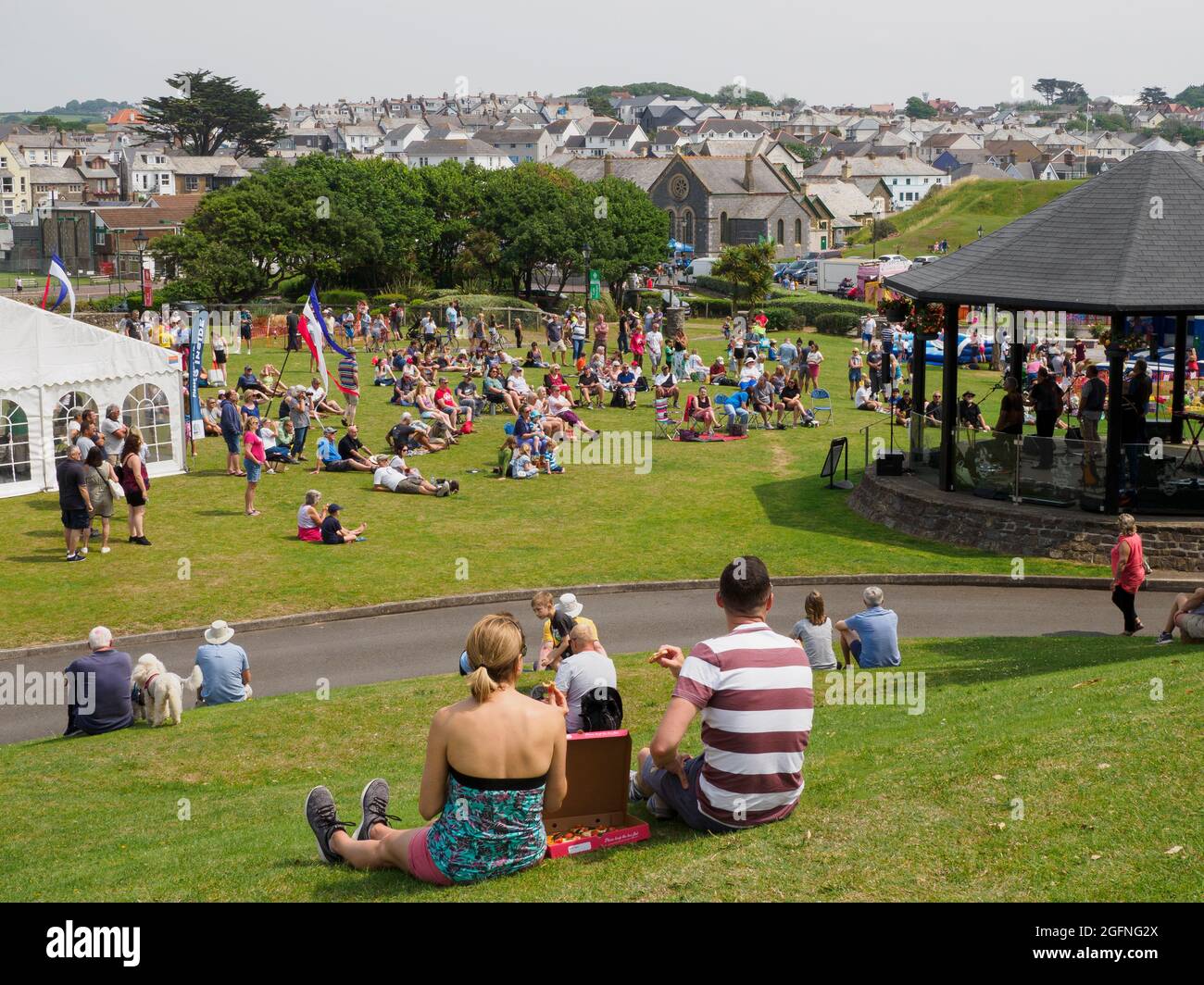 L'annuale Bude-Stratton Heritage Festival, Bude, Cornovaglia, Regno Unito 25/07/2021 Foto Stock