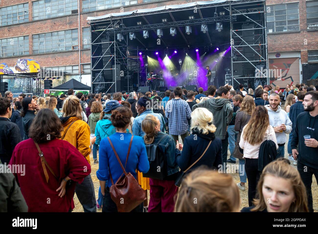 L'immagine mostra il primo giorno della prima edizione di Gate, l'alternativa al festival musicale Couleur Cafe a Bruxelles, giovedì 26 agosto Foto Stock