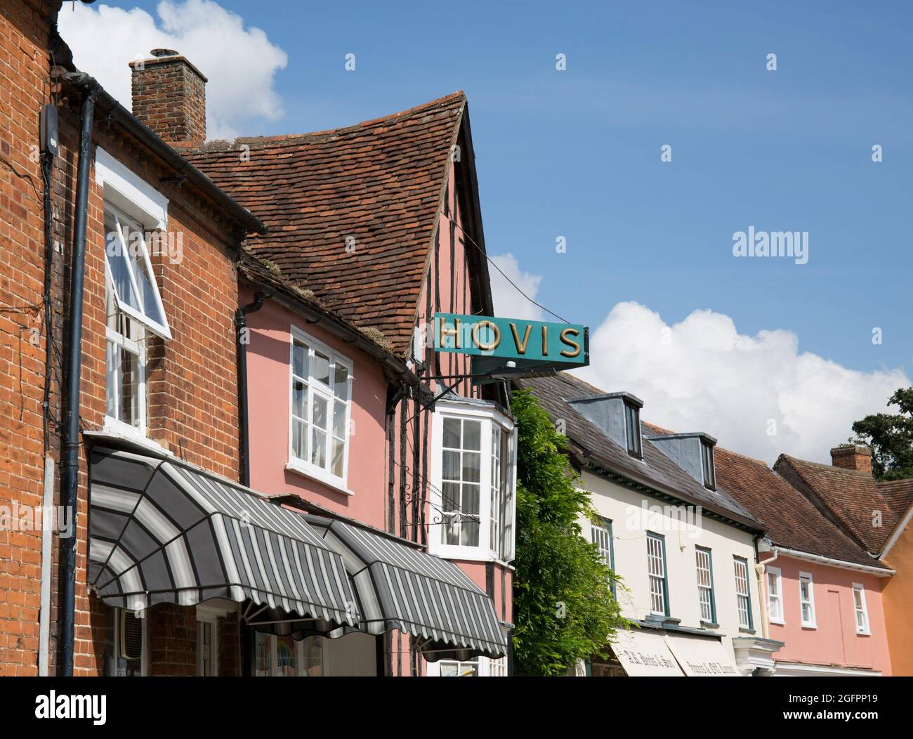Piazza del mercato Lavenham Suffolk Foto Stock