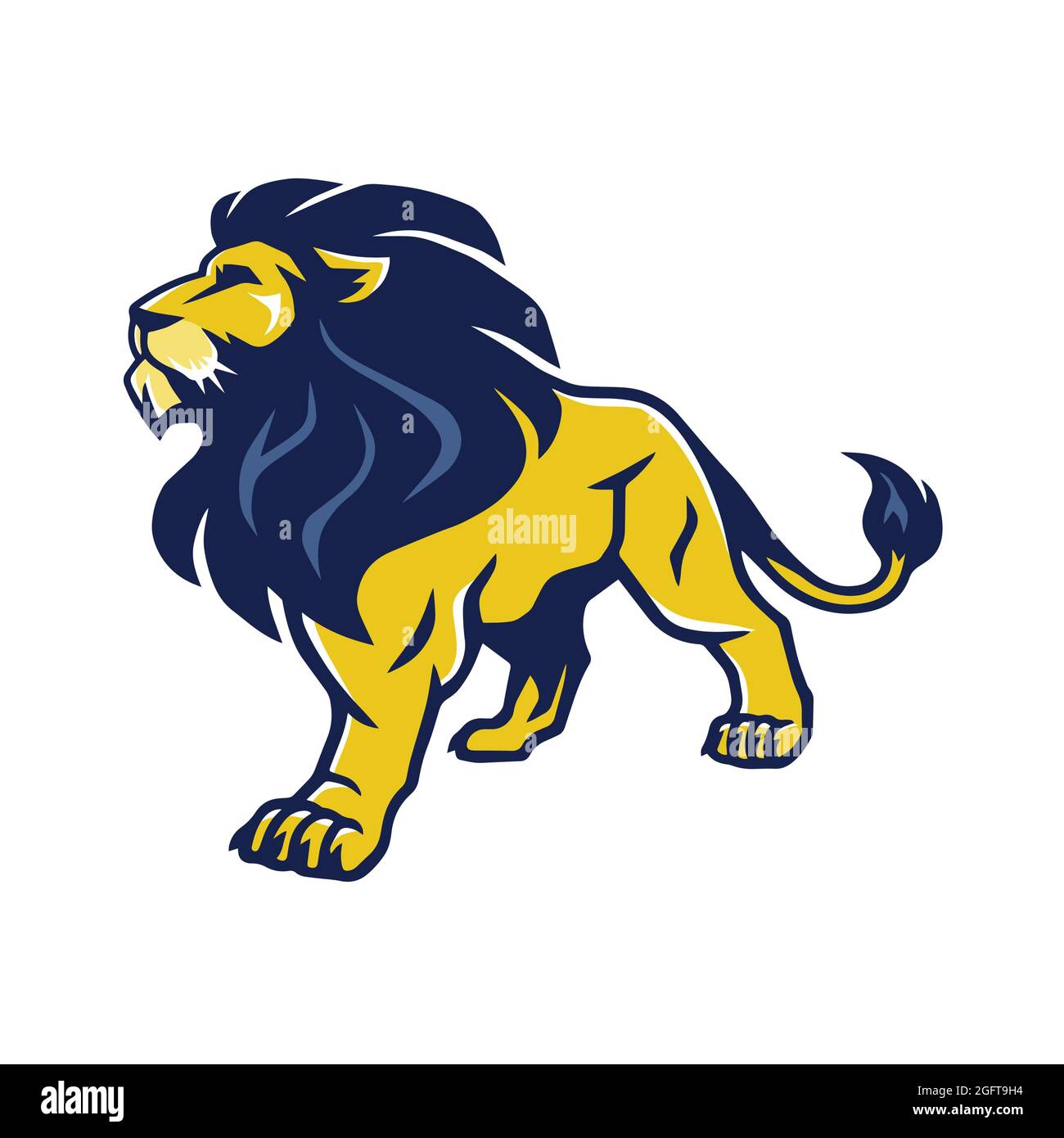 Logo Lion Mascot Stance Vector Immagine e Vettoriale - Alamy