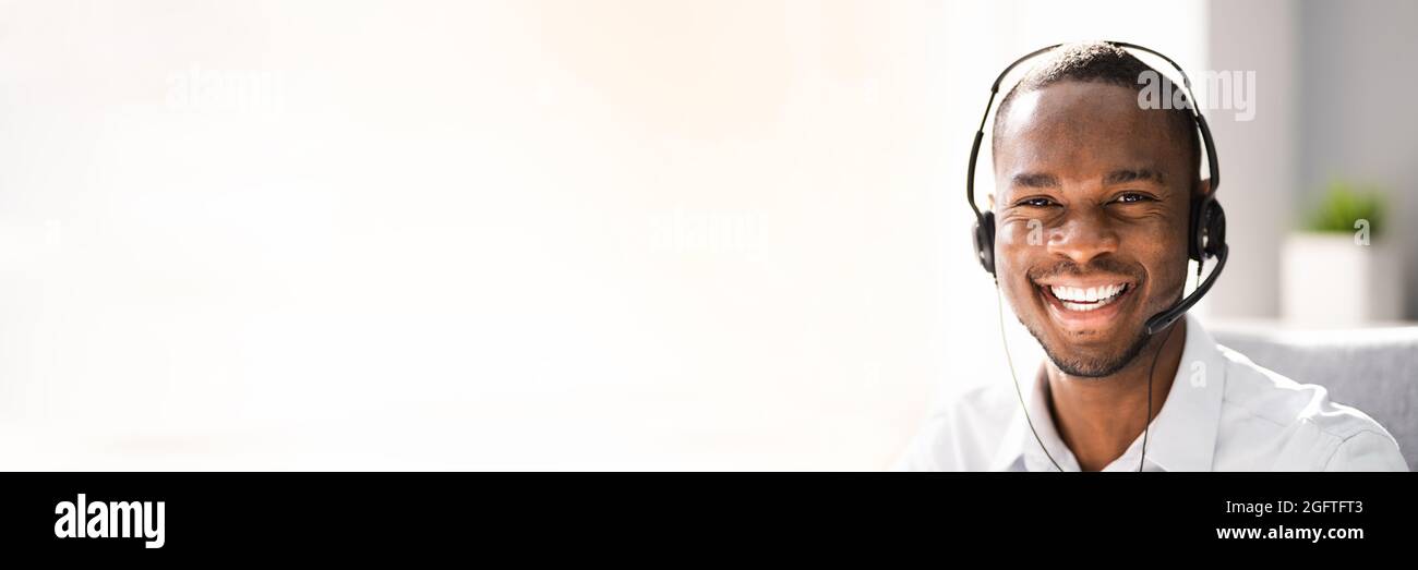 Servizio clienti Assistenza clienti Assistenza clienti per l'Africa americana Foto Stock