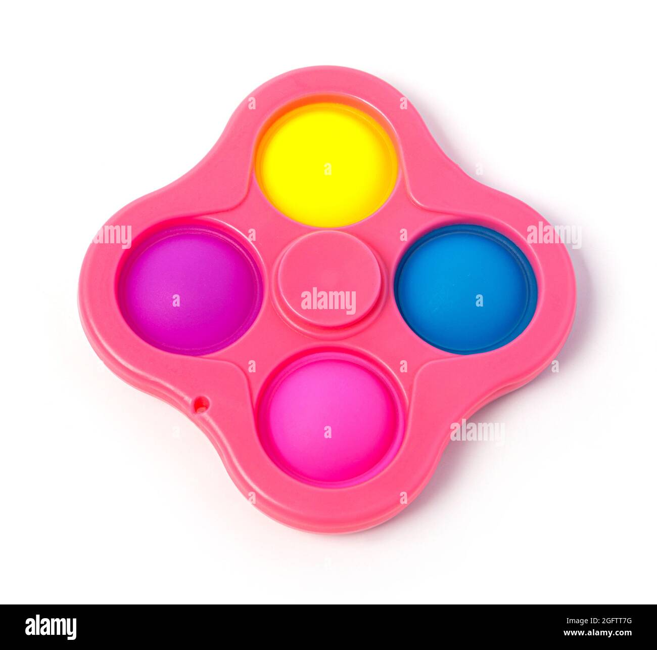 Pop IT Simple Dimple - silicone sensoriale anti-stress Fidget giocattolo  colorato arcobaleno gioco isolato su sfondo bianco, spazio copia Foto stock  - Alamy