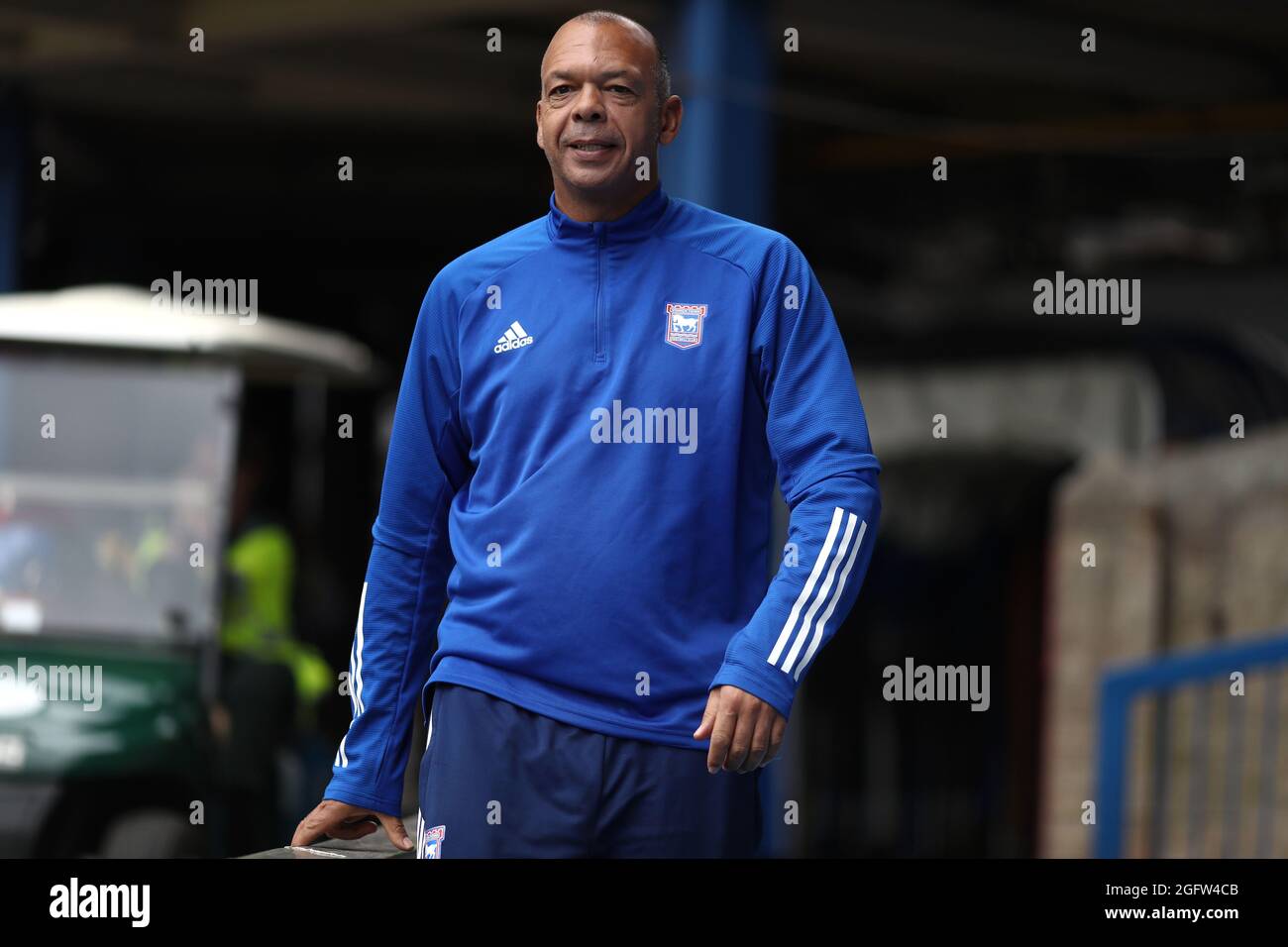 Ex giocatore di Città di Ipswich, Jason Dozzell - Ipswich Town U23 / Coventry City U23, Professional Development League Two, Portman Road, Ipswich, Regno Unito - 16 agosto 2021 Foto Stock