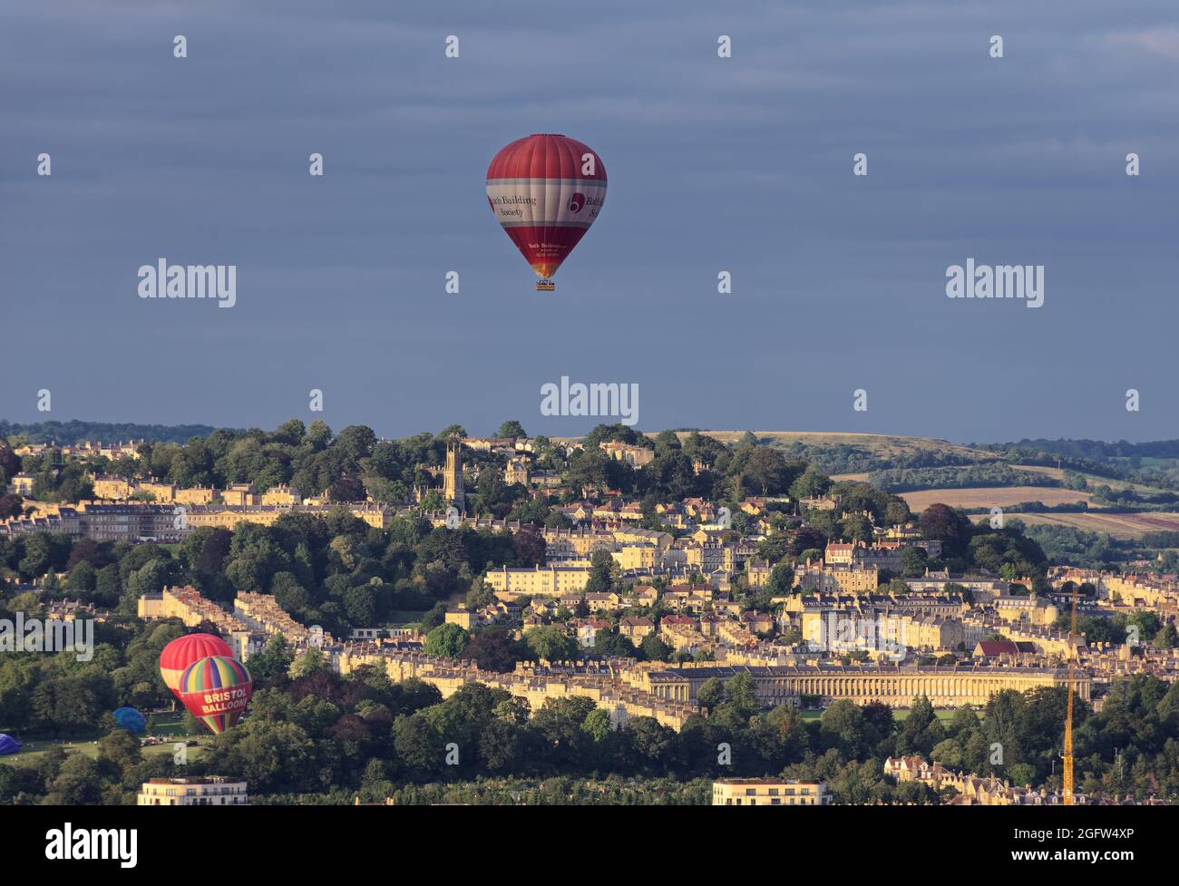 Lancio di massa del pallone ad aria calda da Bath Foto Stock