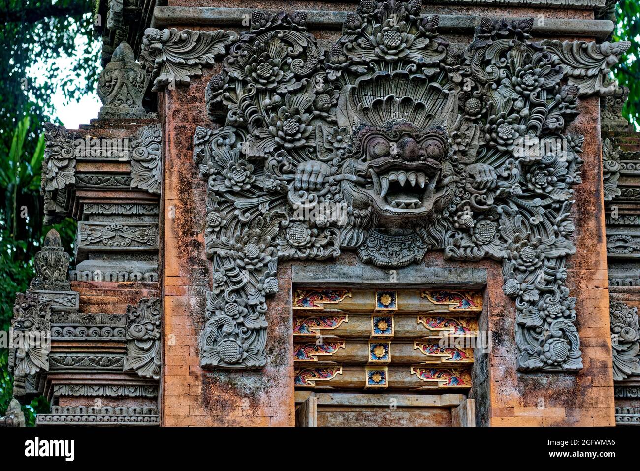 Ingresso al Tempio Guardiano, Bali Foto Stock