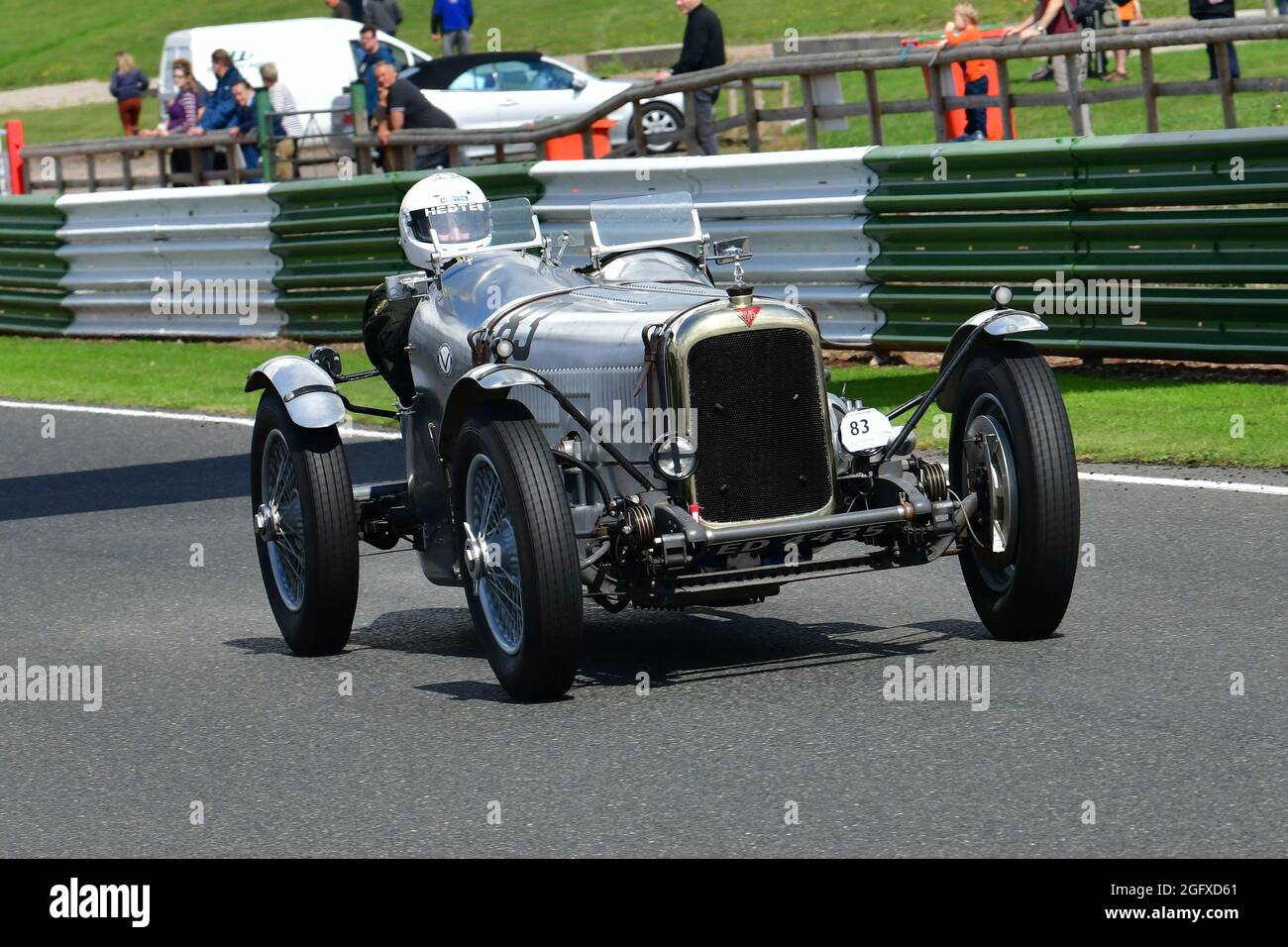 Jeffrey Edwards, Alvis Silver Eagle, Alvis Centenary Race, Bob Gerard Memorial Trophy Races Meeting, VSCC Formula Vintage, Mallory Park, Leicestershir Foto Stock