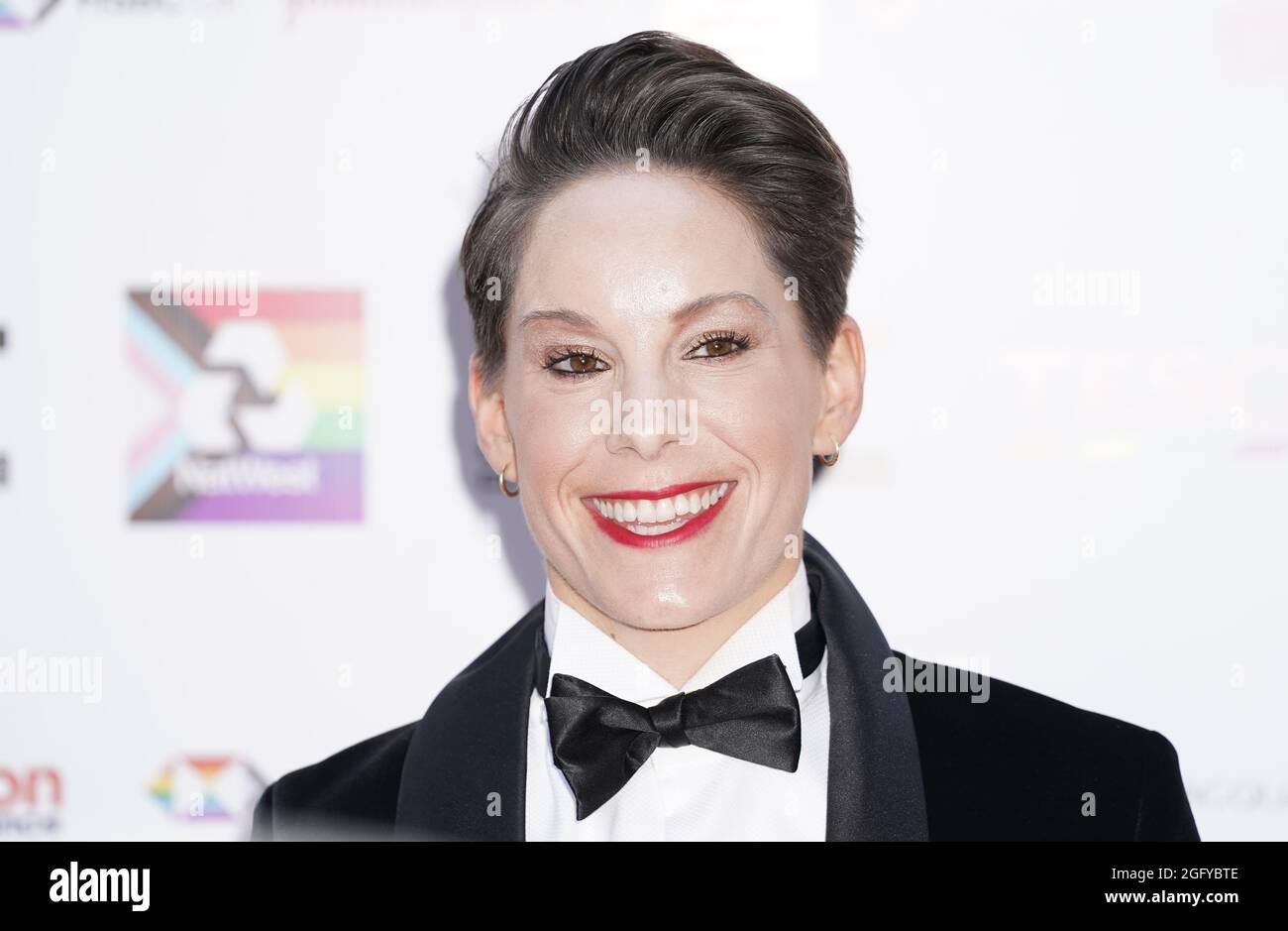 Suzi Ruffell arriva per i 2021 British LGBT Awards alla Birreria di Londra. Data foto: Venerdì 27 agosto 2021. Foto Stock