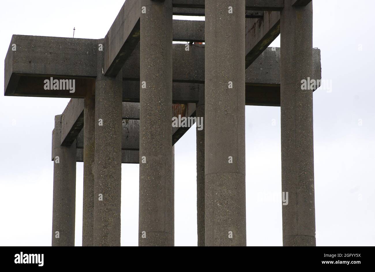 Vecchia struttura di miniera di ghiaia Foto Stock