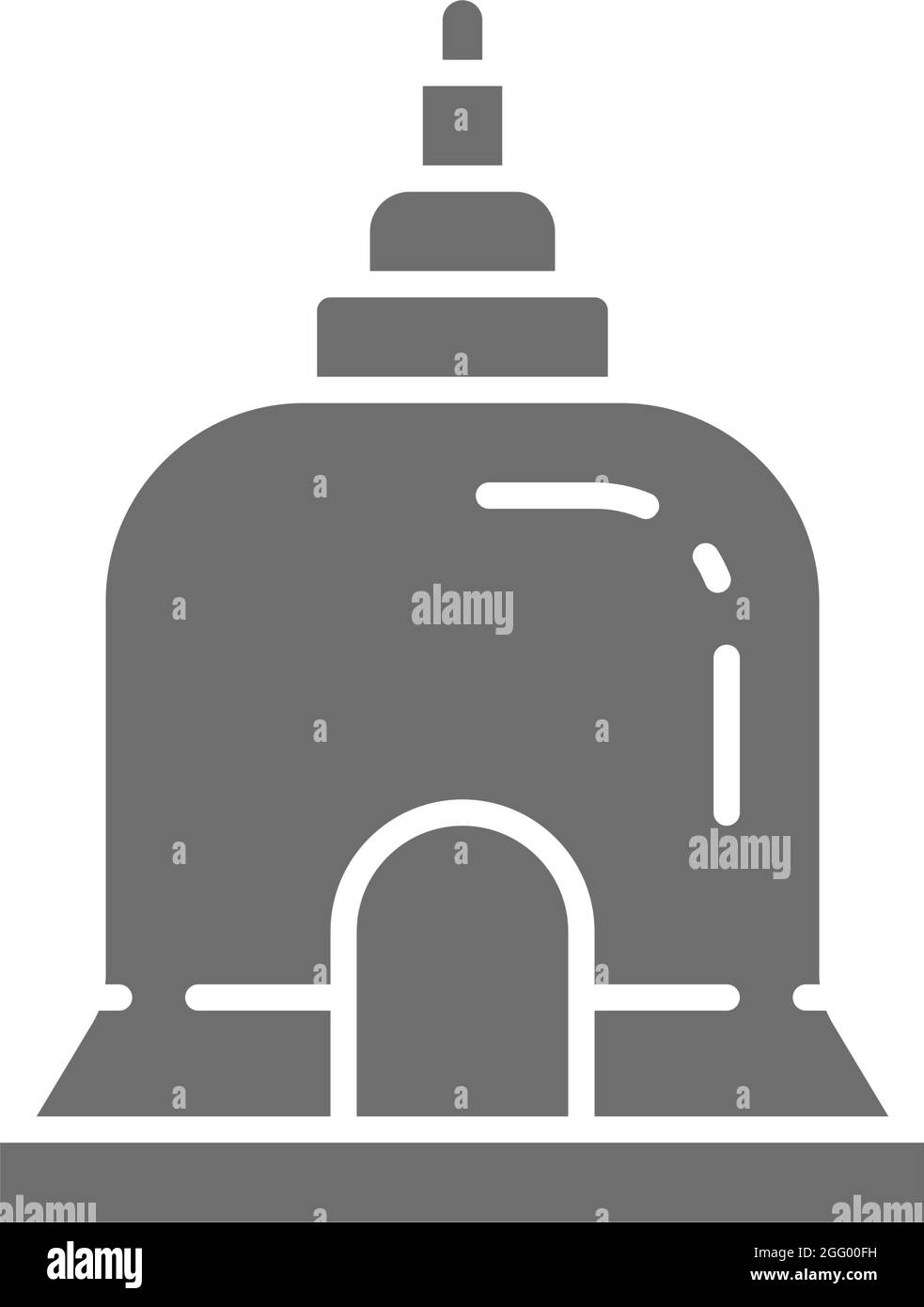 Monastero tradizionale a Pattaya, icona grigia della Thailandia. Illustrazione Vettoriale