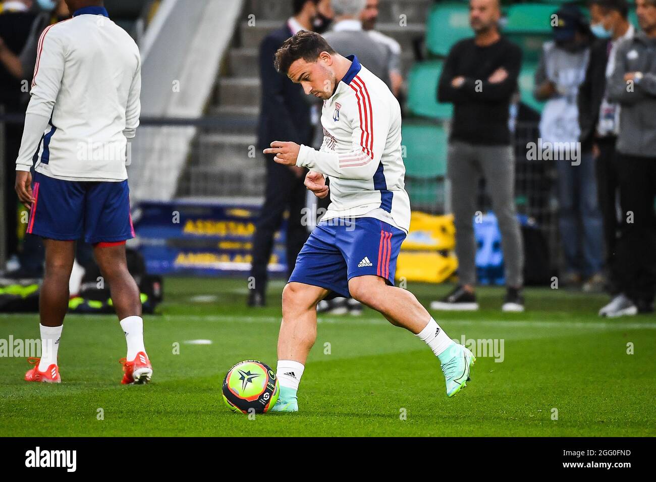 Nantes, Francia, Francia. 27 ago 2021. Xherdan SHAQIRI di Lione durante la partita Ligue 1 tra il FC Nantes e l'Olympique Lyonnais (OL) allo Stade de la Beaujoire il 27 agosto 2021 a Nantes, Francia. (Credit Image: © Matthieu Mirville/ZUMA Press Wire) Foto Stock